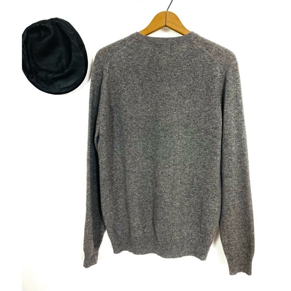 Unisex Vintage French "Lafayette Homme" Black 100% Leather Cap Front Snap ~SZ 56 - Picture 10 of 10